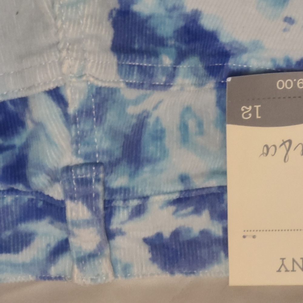 Style & Co Corduroy Blue Tie-Dye Women Jeans Curvy Fit Size 12, Skinny - Picture 4 of 11